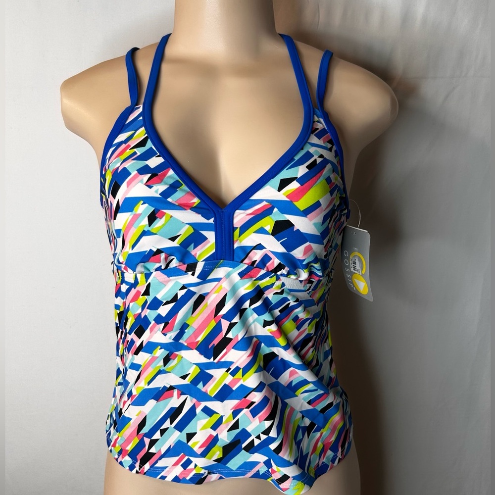 GO by Gossip Tankini Swimwear Top Size Multi Color Size S
